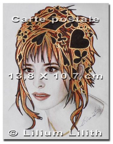 L'artiste Lilium Lilith - Carte postale. Portrait de Mylène Farmer L'artiste Lilium Lilith - Carte postale. Portrait de Mylène Farmer