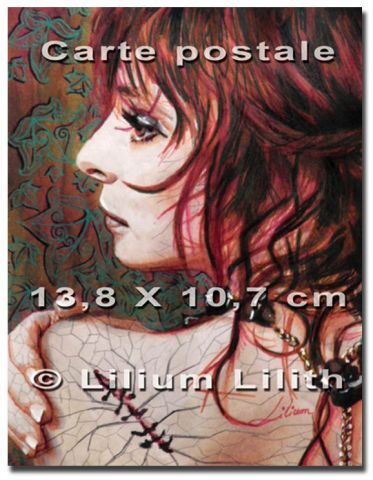 L'artiste Lilium Lilith - Carte postale. Portrait de Mylène Farmer