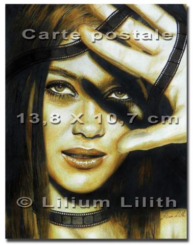 L'artiste Lilium Lilith - Carte postale. Portrait de Marion Cotillard