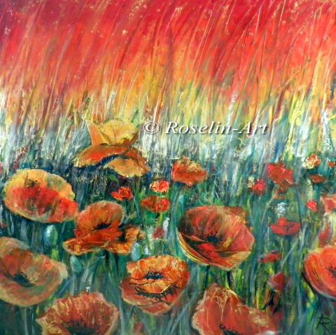 L'artiste Lilium Lilith - Carte postale, coquelicots, peinture L'artiste Lilium Lilith - Carte postale, coquelicots, peinture