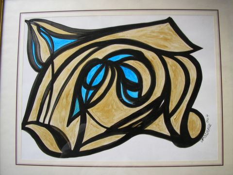 Peinture : POISSON ABSTRAIT - GHIS Peinture : POISSON ABSTRAIT - GHIS