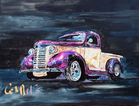 L'artiste Cell'arts - Pickup americain chevy