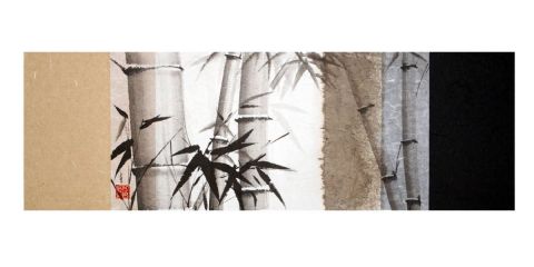 bambous - Peinture - encre-zen