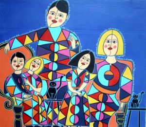 Peinture de ANTOINE MELLADO: Portrait de famille 4