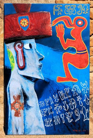 L'artiste P-P Blancher - Rapa Nui vestige de Mu