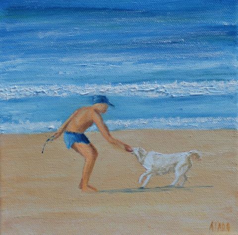 le chien tétu - Peinture - christian riado le chien tétu - Peinture - christian riado