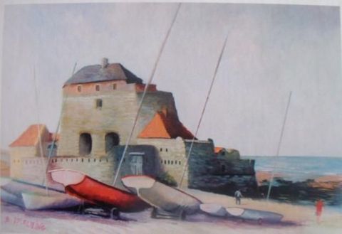 fort d Ambleteuse  - Peinture - bernard delalaing