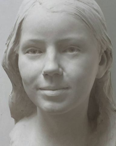 Portrait jeune fille - Sculpture - Laurent mc sculpteur portrait