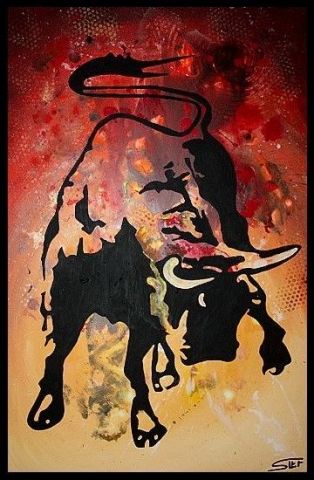 el toro - Peinture - STEF