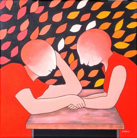 Conversation - Peinture - Jideka Conversation - Peinture - Jideka