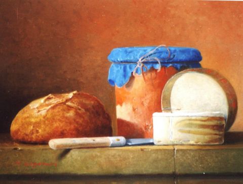L'artiste marpielo - la terrine et la miche de pain