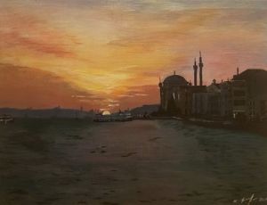 Voir le détail de cette oeuvre: Sunset on Bosphorus