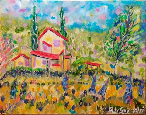 Paysage de Provence - Peinture - GuyGuy
