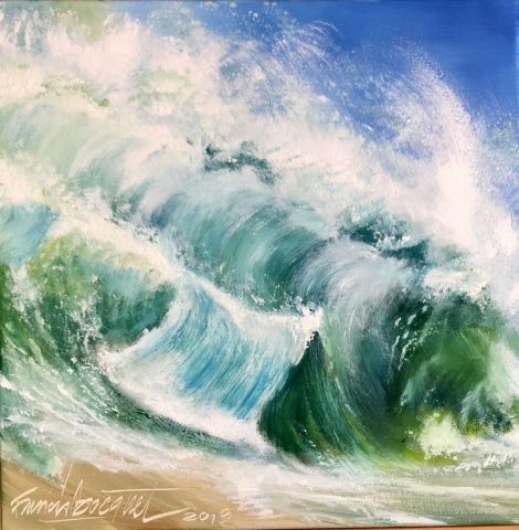 La vague rageuse - Peinture - Francis BOCQUET