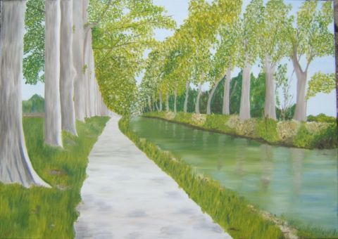 Canal du midi - Peinture - isabelle dhondt