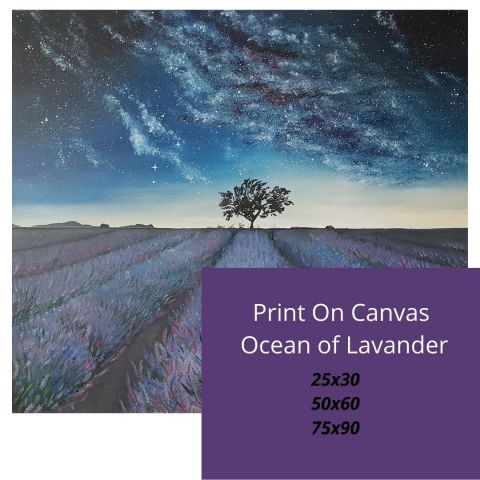 L'artiste Katarina Meyers - Print on canvas Ocean of Lavander L'artiste Katarina Meyers - Print on canvas Ocean of Lavander