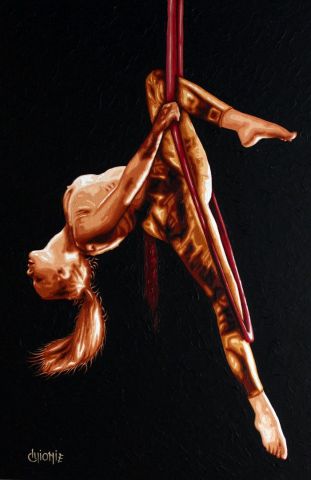 Acrobate aérienne  - Peinture - guionie jean