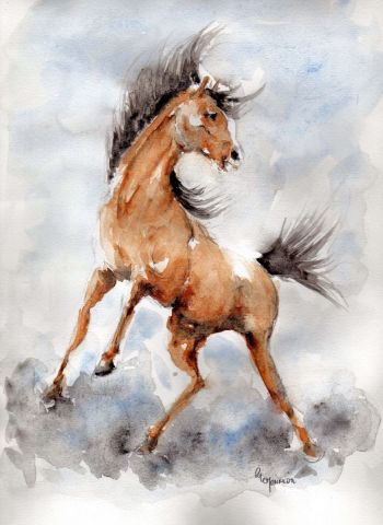 L'artiste Robert Lemonnier - cheval 5