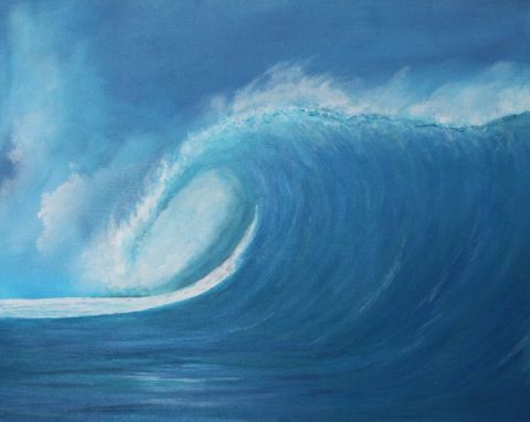 Océan - Acrylique sur toile - Peinture - David Quant peintures marines - tableau mer