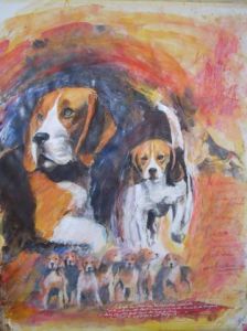 Voir le détail de cette oeuvre: les beagles deFrançois