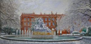 Voir le détail de cette oeuvre: Toulouse, Place Wilson sous la neige
