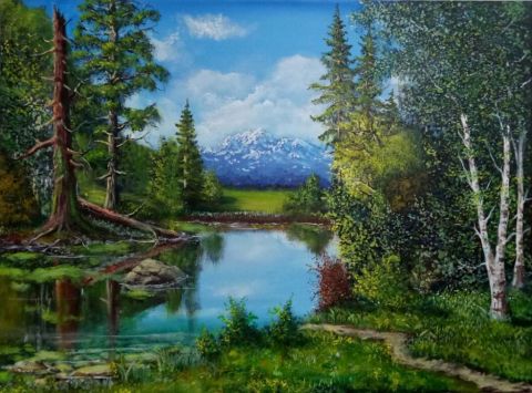 Quiet lake - Peinture - artalgeria