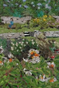 Mosaique de philippe rossi: Au fond du jardin