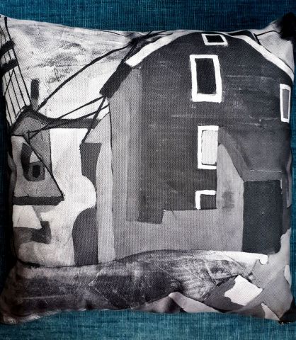 coussin NB n°5 - Art textile - Marie-Pierre JAN coussin NB n°5 - Art textile - Marie-Pierre JAN