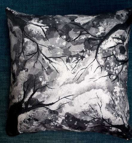 coussin NB n°3 - Art textile - Marie-Pierre JAN coussin NB n°3 - Art textile - Marie-Pierre JAN