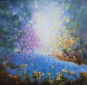 Peinture de LYN LENORMAND: Le souffle du printemps