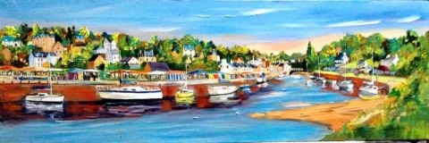 Marché à Pont-Aven - Peinture - gilles clairin Marché à Pont-Aven - Peinture - gilles clairin