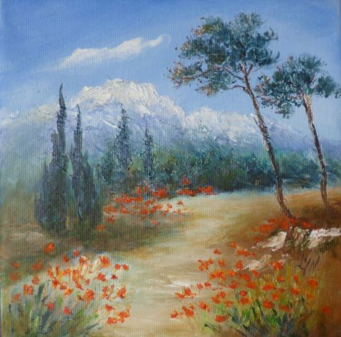 Entre pins et cyprès - Peinture - LYN LENORMAND