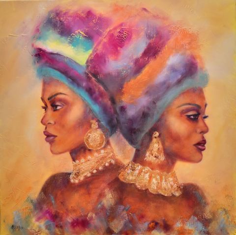 Couleurs africaines - Peinture - MARTINE GREGOIRE