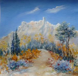 Peinture de LYN LENORMAND: Les Baux de Provence