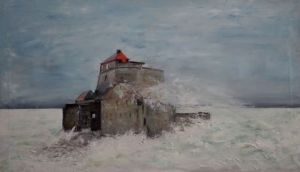 Voir cette oeuvre de Jean-Pierre Henichart: Fort d'Ambleteuse sous les vagues