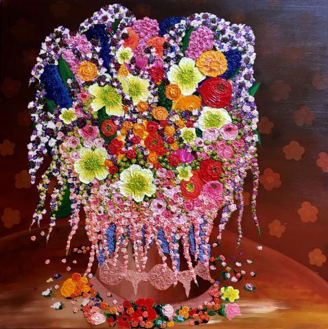 L'artiste jean pierre MALLET - Bouquet coloré