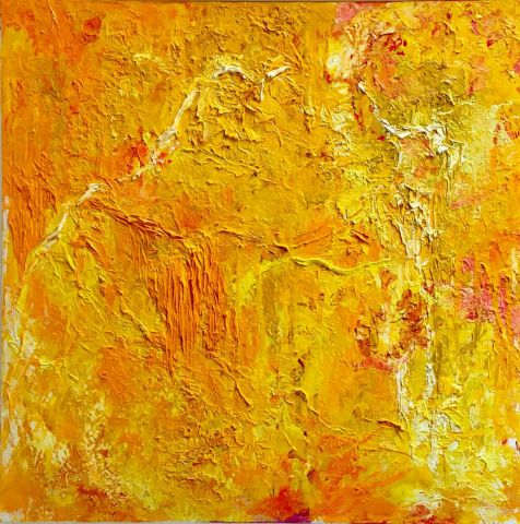 Abstraction jaune  - Peinture - jean pierre MALLET