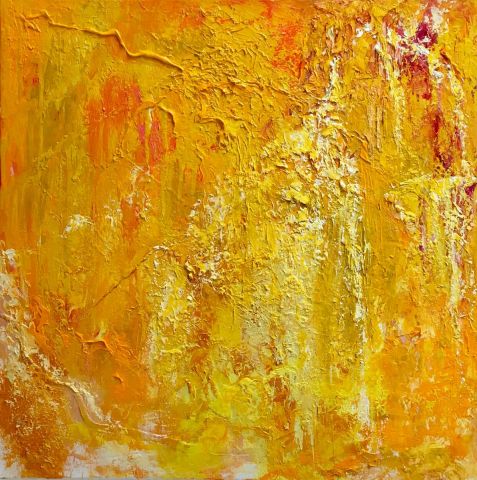 Abstraction colorée en jaune - Peinture - jean pierre MALLET