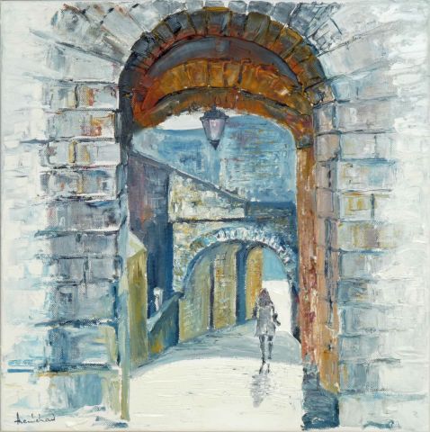 Portes de degrés à la lanterne-Boulogne sur mer - Peinture - Jean-Pierre Henichart Portes de degrés à la lanterne-Boulogne sur mer - Peinture - Jean-Pierre Henichart