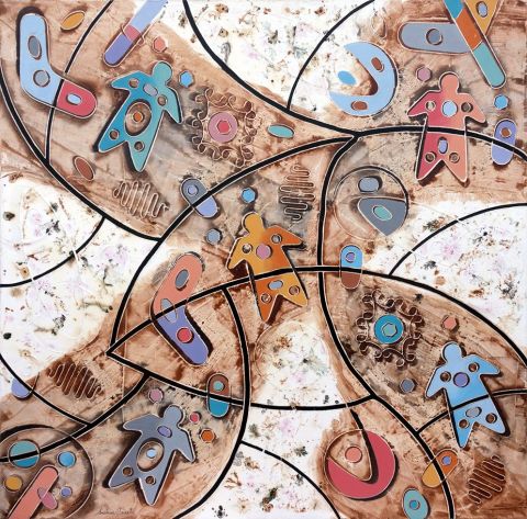 Aborigeni - Peinture - Andrea Benetti Aborigeni - Peinture - Andrea Benetti