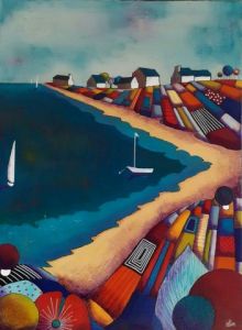 Peinture de Marie-Pierre JAN: La grande plage