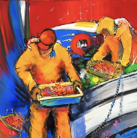Les Langoustines - Peinture - philippe amagat Les Langoustines - Peinture - philippe amagat