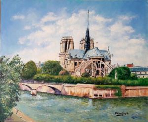 Peinture de alain dervillez: NOTRE DAME DE PARIS