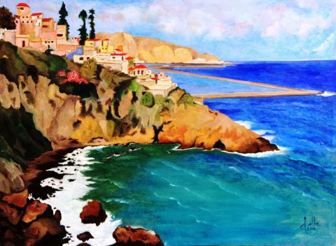 Monté Kristo (Oran) - Peinture - negaz Monté Kristo (Oran) - Peinture - negaz