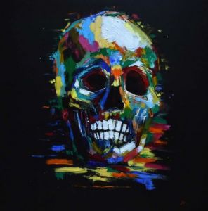 Peinture de JACQUES ROCHET: Color skull II