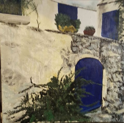 Bleu provençal - Peinture - Mhelene