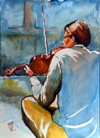 L'artiste Hano Pierre - Un violon