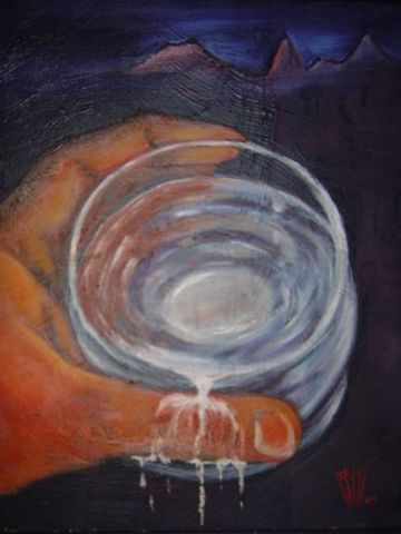 L'eau des cimes décime... - Peinture - Hano Pierre