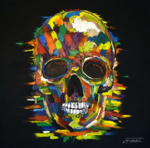 Color skull - Peinture - JACQUES ROCHET