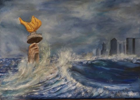 L'artiste Christian Bligny - Quand la mer monte